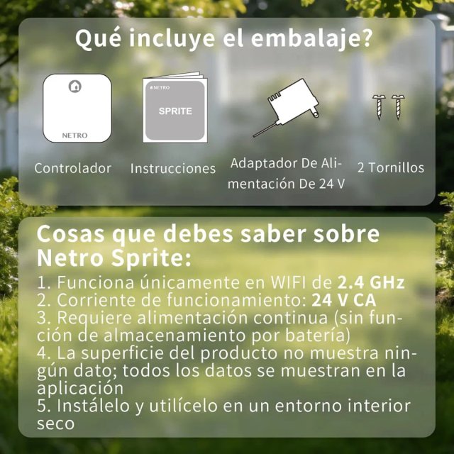 Netro Sprite Programador Riego WiFi 12 Zonas