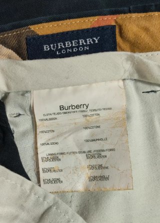 Pantalones Chinos Burberry London Azul Marino