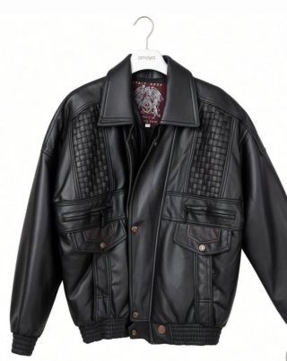 Cazadora Aviador Vintage "Italy Moda" Negra