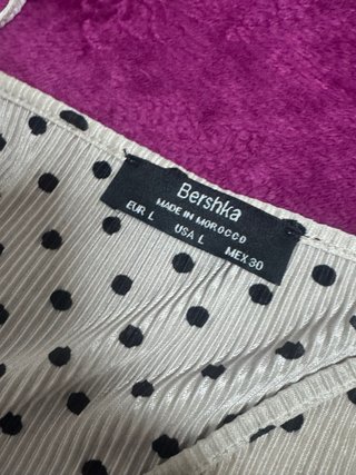 Vestido largo lunares beige y negro