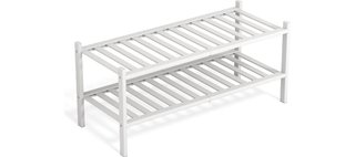 Zapatero apilable 2 niveles bambú