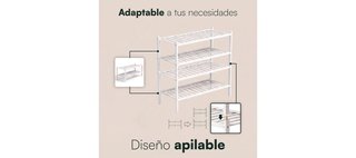 Zapatero apilable 2 niveles bambú