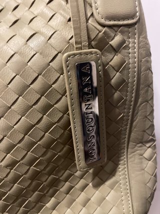 Bolso Pons Quintana Piel Trenzada Dorado
