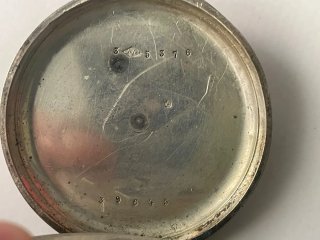 Reloj de bolsillo plata cuerda llave esfera rota