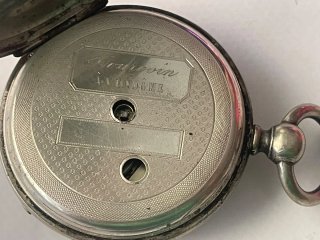 Reloj de bolsillo plata cuerda llave esfera rota