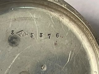 Reloj de bolsillo plata cuerda llave esfera rota