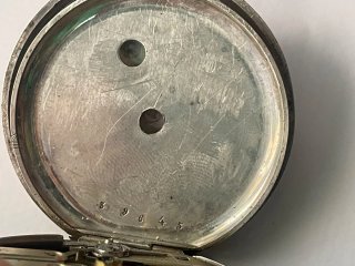 Reloj de bolsillo plata cuerda llave esfera rota
