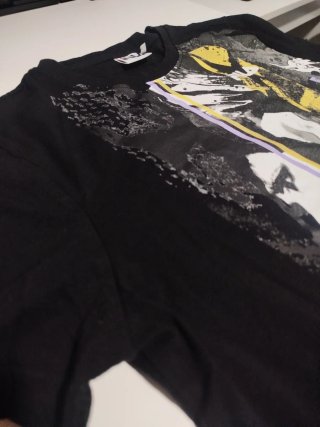 Camiseta Fila Mujer Talla S Negra y Amarilla
