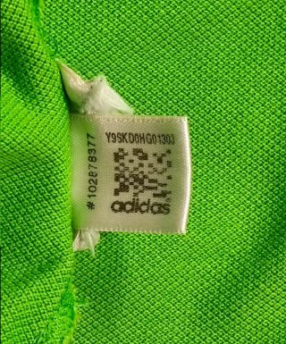 Polo Adidas Neón Verde Lima Vintage - Raro
