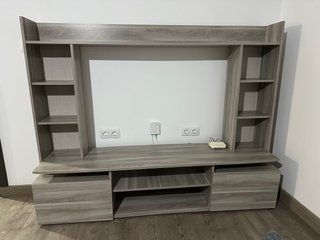 Mueble TV madera gris seminuevo