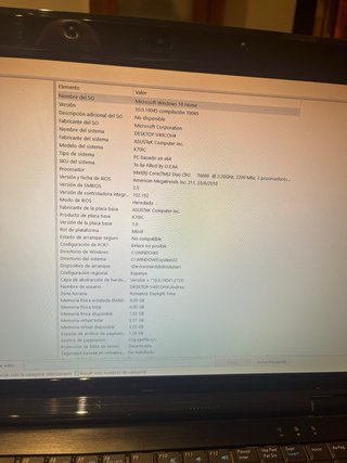 Portátil Asus K70IC Negro