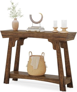 Consola Tribesigns 105cm 2 niveles rústico madera