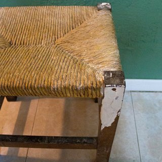 Taburete de Madera y Enea