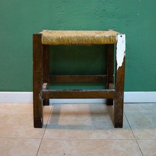 Taburete de Madera y Enea