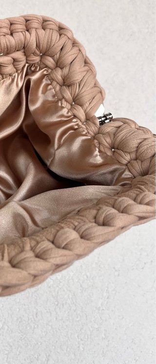 Borsa uncinetto beige