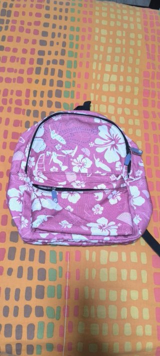 Mochila rosa Kima con estampado floral
