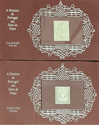 2 Sellos Plata Portugal Colección Philae