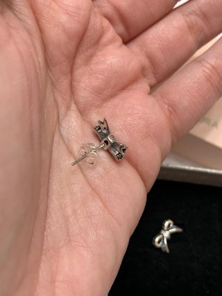 Pendientes Pandora Lazo Brillantes Plata