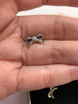 Pendientes Pandora Lazo Brillantes Plata