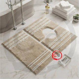 Tris Tappeti Bagno Beige