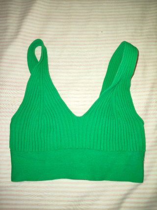Top verde tejido talla XS