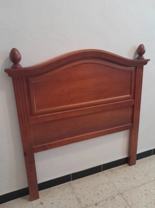 2 Cabeceros Madera Marrón 90cm