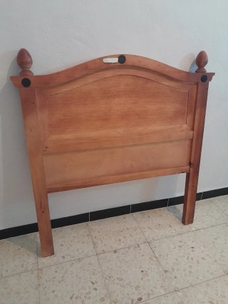 2 Cabeceros Madera Marrón 90cm