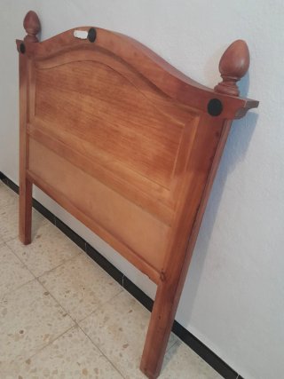 2 Cabeceros Madera Marrón 90cm