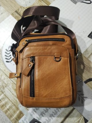 Bolso bandolera hombre piel