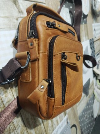 Bolso bandolera hombre piel