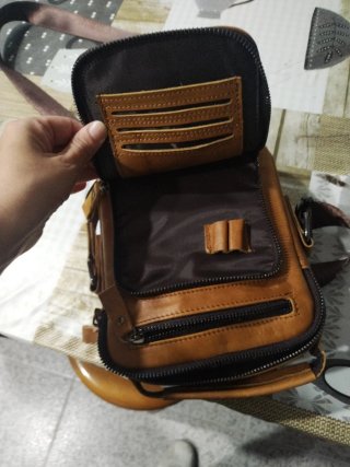 Bolso bandolera hombre piel