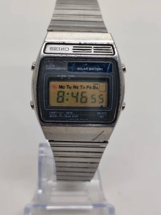 Reloj Seiko Solar A156-5010 Cronógrafo Alarma