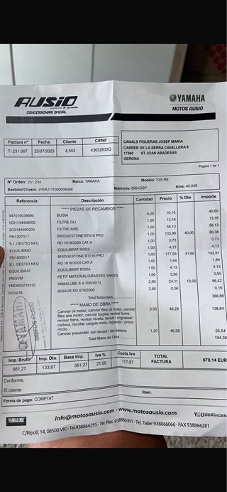 Yamaha R6 2006  (RJ11 - 20.000rpm)