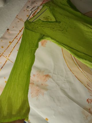 Vestido playero verde talla única