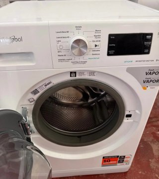 LAVADORA SECADORA WHIRLPOOL DE 8 KILOS EN BLANCO