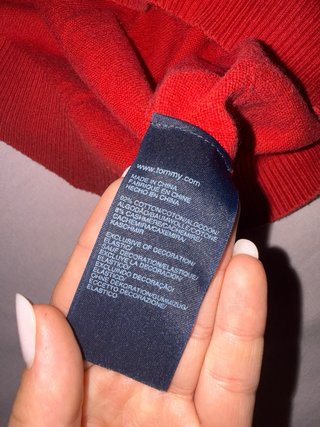 Maglione Tommy Hilfiger Cotone Cashmere Rosso M