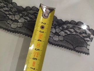Renda preta poliéster 10 metros