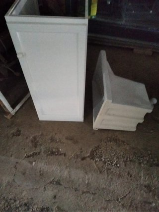 Pila de lavar con mueble de aluminio
