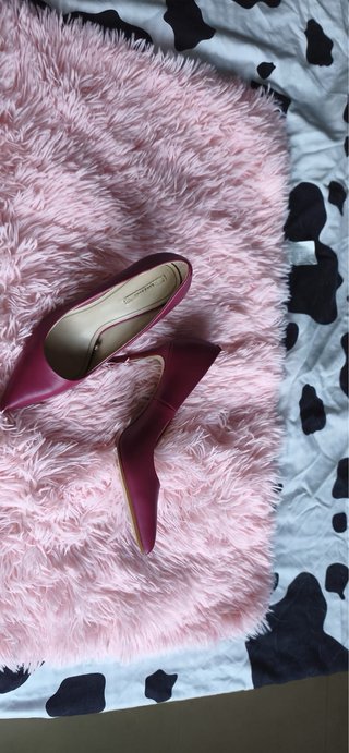 Zapatos Salón Zara Basic Talla 41 Fucsia