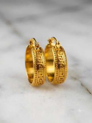 Pendientes Aro Dorados Acero Inoxidable