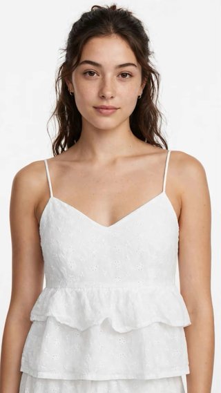 Top blanco tirantes Shein Talla XS