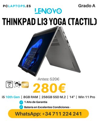 Lenovo ThinkPad L13 Yoga i5 10th Gen 8GB RAM