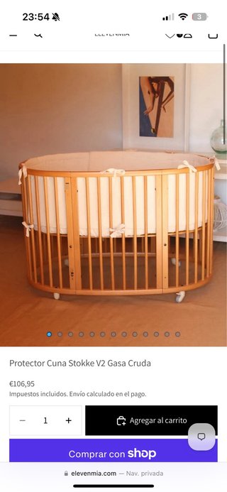Saco y chichoneras cuna Stokke Elevenmia
