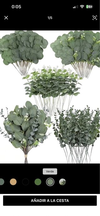 Ramos de flores artificiales verdes