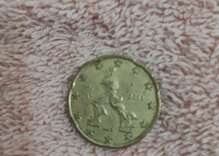 Moneda 20 céntimos Italia 2002