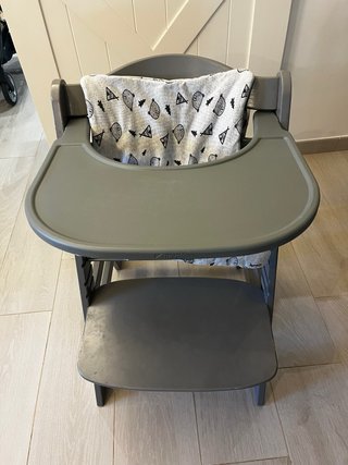 Trona Evolutiva Hauck gris con cojín estampado