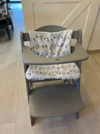 Trona Evolutiva Hauck gris con cojín estampado