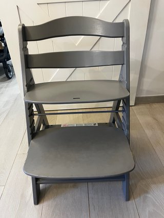 Trona Evolutiva Hauck gris con cojín estampado