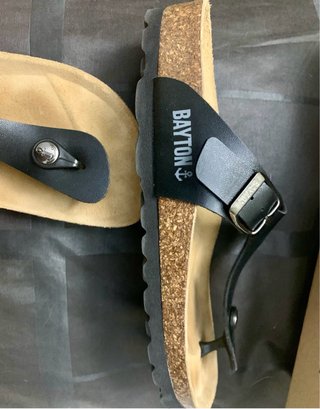 Sandalias de dedo BAYTON Talla 38 Negras.