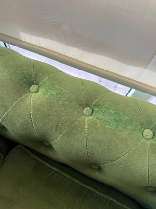 Sofá Chesterfield 2 plazas terciopelo verde